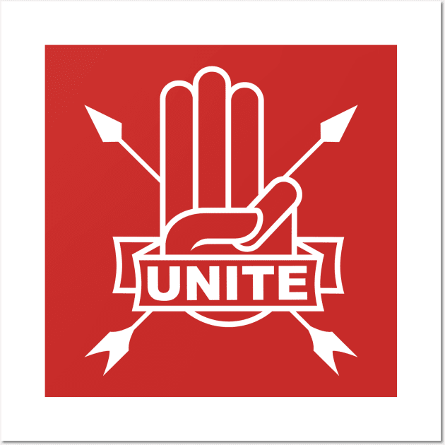 Unite the Districts - White Wall Art by famousafterdeath